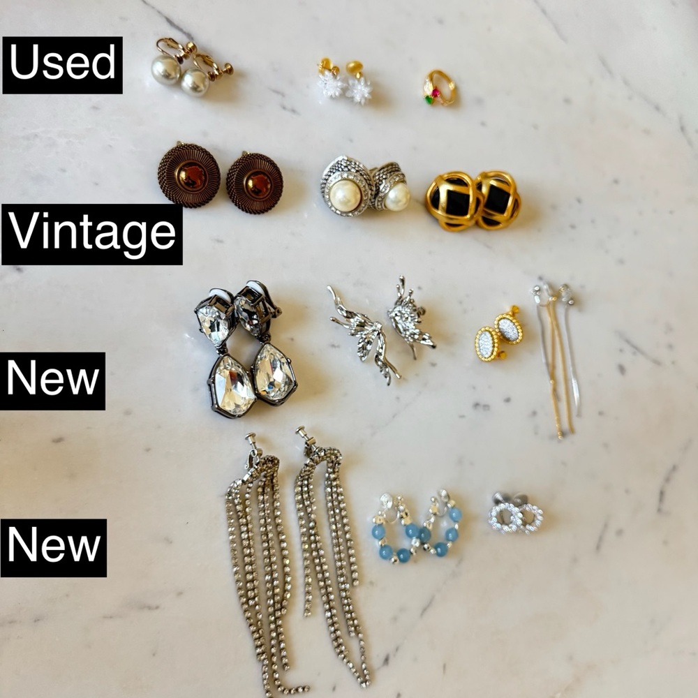13-piece ear clip-ons set. New. Oscar de la renta. Jan Michaels